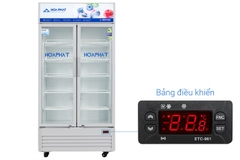 Tủ mát 2 cánh Hòa Phát Inverter 812 lít HSR D8812
