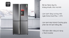 Tủ lạnh Sharp Inverter 572 lít Multi Door SJ-FX640V-SL
