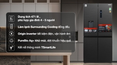 Tủ lạnh Toshiba Inverter 471 lít Multi Door GR-RF606WI-PMV(60)-AG