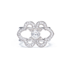 Nhẫn đeo khăn Elegant Bliss - Màu Bạc