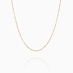 Dây chuyền trơn, có hạt tròn - Màu vàng (Curb Chain)