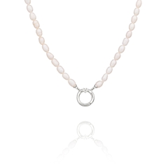 Dây chuyền ngọc trai - Màu bạc (Pearl Charm Clasp)