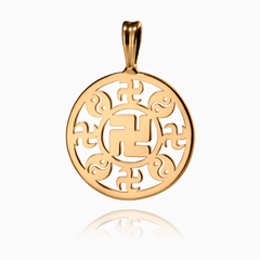 Mặt dây chuyền hình tròn (Wan Pendant 24kt yellow gold 25mm) không dây