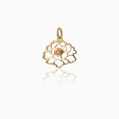 Charm - Hoa mẫu đơn - Vàng đá cam (Tang Flower)