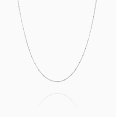 Dây chuyền trơn, có hạt tròn - Màu bạc (Curb Chain)