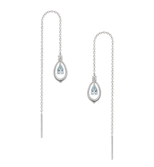 Khuyên tai (The Heavenly Phoenix-18kt White Gold with Aquamarine)