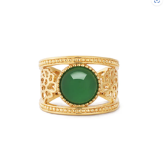 Nhẫn - Hoa Mẫu đơn xanh (Golden Tang Peony Green)