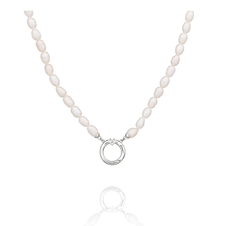Dây chuyền ngọc trai - Màu bạc (Pearl Charm Clasp)