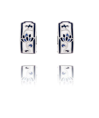 Khuyên tai (Blue and White Lotus Huggie)