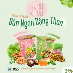 Bún gạo lứt ăn liền ly 65g dành cho người tiểu đường, ăn kiêng, ăn chay