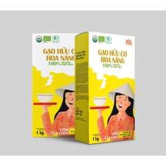Gạo hữu cơ Hoa Nắng Vàng Lúa Chín hộp 1kg