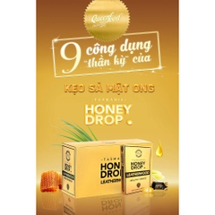 Kẹo Sả Nhân Mật Ong - Honey Drop Leatherwood Vàng Kim Only Nature 33gr 10 viên