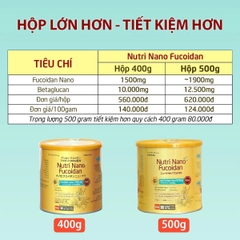 [Mẩu mới 2025]Thực Dưỡng Miễn Dịch Nutri Nano Fucoidan hộp 500g