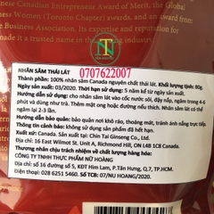 NHÂN SÂM CANADA THÁI LÁT túi 80g