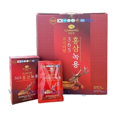 Nước Hồng Sâm Linh Chi Nhung Hươu Hàn Quốc Hankwanjang Premium 365 Korean Red Ginseng & Deer Antler 60 Gói