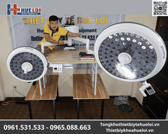 Đèn LED Phẫu Thuật Treo Trần 2 Nhánh (Model 750/550)– Công Nghệ Ánh Sáng Lạnh Không Bóng