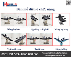 Bàn Mổ Bằng Điện Đa Năng Cao Cấp – Thép 304 Kháng Nước – Huê Lợi