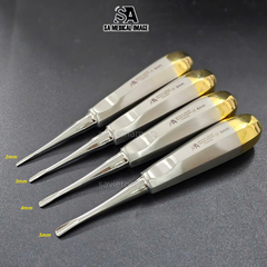 Bẩy nha khoa thẳng cán vàng SA Medical ( thép Đức)