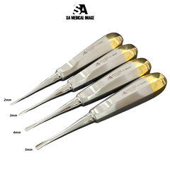 Bẩy nha khoa thẳng cán vàng SA Medical ( thép Đức)