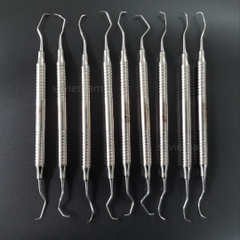 Bộ dụng cụ nạo túi nha chu 9 chi tiết (Dụng cụ nạo túi nha chu dùng trong nha khoa)