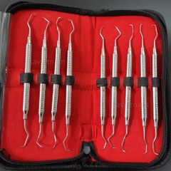 Bộ dụng cụ nạo túi nha chu 9 chi tiết (Dụng cụ nạo túi nha chu dùng trong nha khoa)