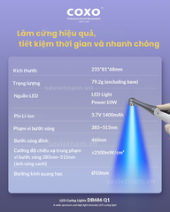 COXO DB686 Q1 – Đèn Trám LED Kết Hợp Chức Năng Phát Hiện Sâu Răng (đèn quang trùng hợp)