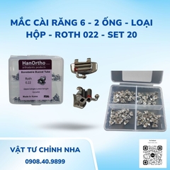 Mắc cài răng 6 - 2 ống Roth 022 - Hộp 20 set