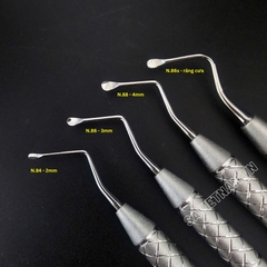 Cây nạo ổ lucas (nạo nang) 2mm, 3mm, 4mm, có răng cưa