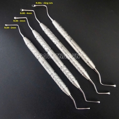 Cây nạo ổ lucas (nạo nang) 2mm, 3mm, 4mm, có răng cưa