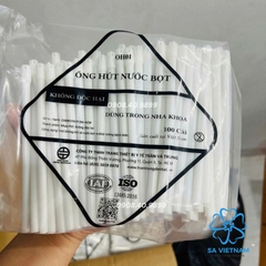 Ống hút nước bọt Việt Nam (Gói 100 cái)