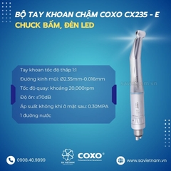 Bộ tay khoan chậm Coxo CX235-E  (đường nước trong, đèn led)