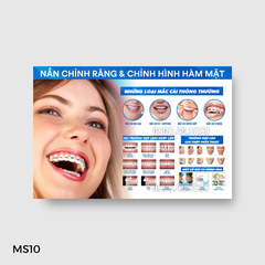 [Decal/ fomex] Tranh nha khoa chỉnh nha, nắn chỉnh răng, niềng răng, chỉnh hình hàm mặt