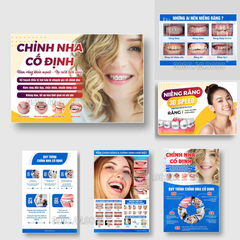 [Decal/ fomex] Tranh nha khoa chỉnh nha, nắn chỉnh răng, niềng răng, chỉnh hình hàm mặt