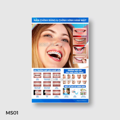 [Decal/ fomex] Tranh nha khoa chỉnh nha, nắn chỉnh răng, niềng răng, chỉnh hình hàm mặt