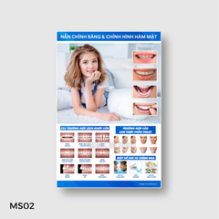 [Decal/ fomex] Tranh nha khoa chỉnh nha, nắn chỉnh răng, niềng răng, chỉnh hình hàm mặt