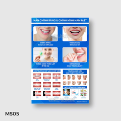 [Decal/ fomex] Tranh nha khoa chỉnh nha, nắn chỉnh răng, niềng răng, chỉnh hình hàm mặt