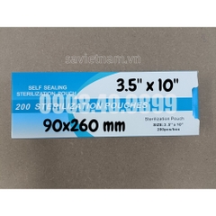 Hộp túi hấp tiệt trùng dán sẵn 90mm*260mm (3.5"x10")