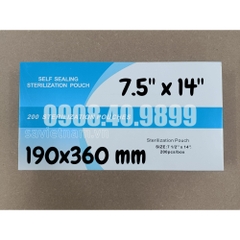 Hộp túi hấp tiệt trùng dán sẵn 190mm*360mm (7.5"x14")