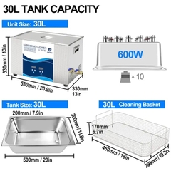 Máy rung rửa siêu âm Ultrasonic Cleaner 30L - GS1030