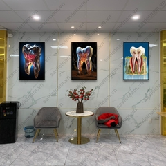Tranh nha khoa 3D thiết kế hiện đại mới