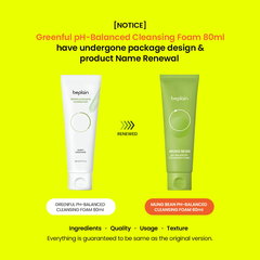 Beplain Sữa rửa mặt Mung Bean pH-Balanced Cleansing Foam 80ml