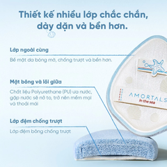 Bông rửa mặt Amortals - phiên bản đại dương (2 mút/hộp)