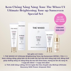 Bộ 3 sản phẩm The Whoo UV Ultimate Brightening Tone-Up Sun Special Set