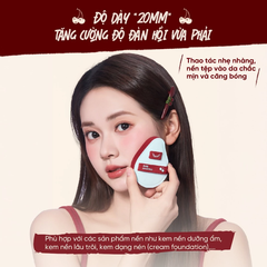 Bộ bông phấn đa năng Amortals phiên bản Cherry Series, (gồm 6 Bông phấn lớn + 3 Bông phấn mini + 1 Hộp đựng + 1 Túi vải nhung)