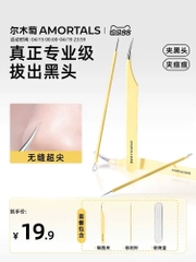 Bộ dụng cụ vệ sinh da cá nhân Amortals (gồm 1 nhíp cá heo + 1 cây nặn mụn)