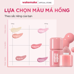 Má hồng dạng kem Wakemake Shaking Blur Check 4g