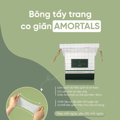 Bông Tẩy Trang Amortals Co Giãn Đàn Hồi Làm Sạch Da Lotion Mask Cotton Mềm Mịn
