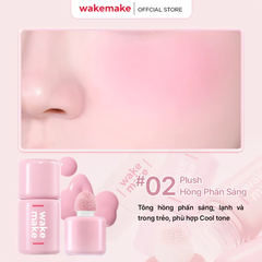 Má hồng dạng kem Wakemake Shaking Blur Check 4g