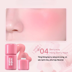 Má hồng dạng kem Wakemake Shaking Blur Check 4g