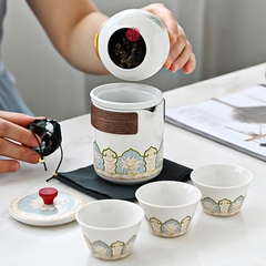 QUÀ TẶNG BỘ ẤM TRÀ DU LỊCH  ( Túi vàng )